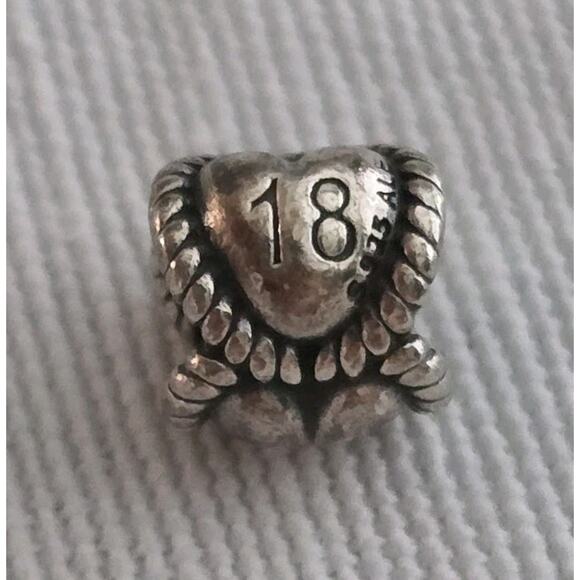 RETIRED Pandora 18th Birthday Milestone Bead Charm - Picture 1 of 6